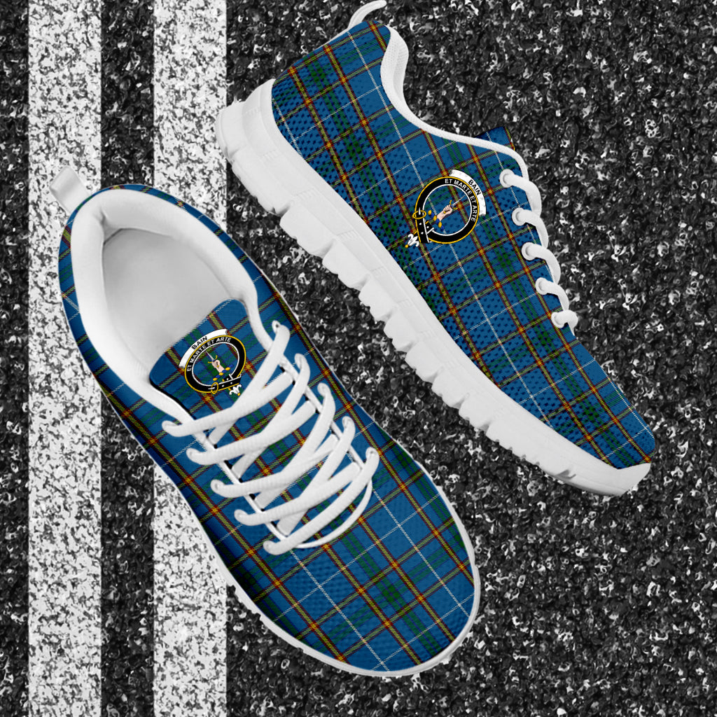 Bain Tartan Sneakers with Family Crest - Tartan Vibes Clothing