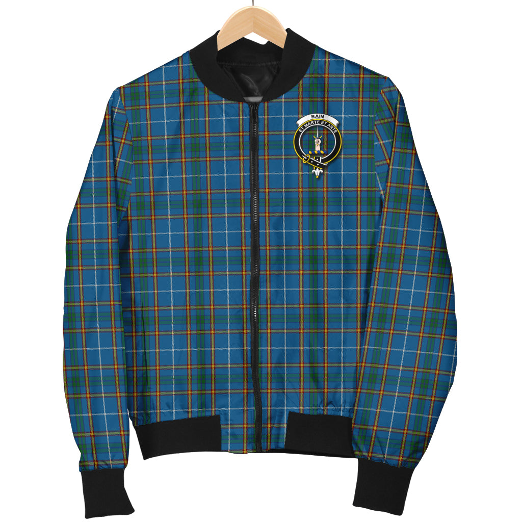 Bain Tartan Bomber Jacket with Family Crest - Tartan Vibes Clothing