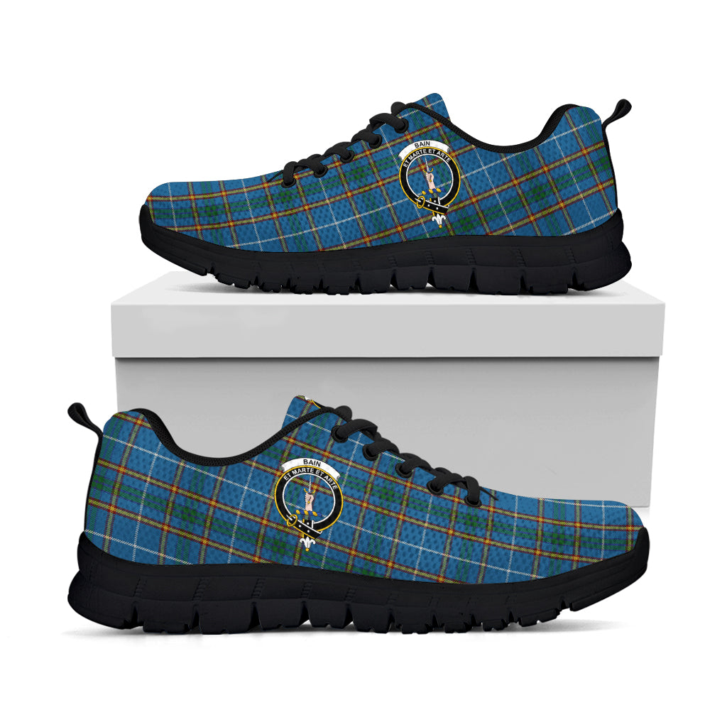 Bain Tartan Sneakers with Family Crest - Tartan Vibes Clothing