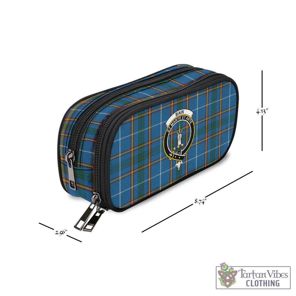 Bain Tartan Pen and Pencil Case with Family Crest - Tartan Vibes Clothing