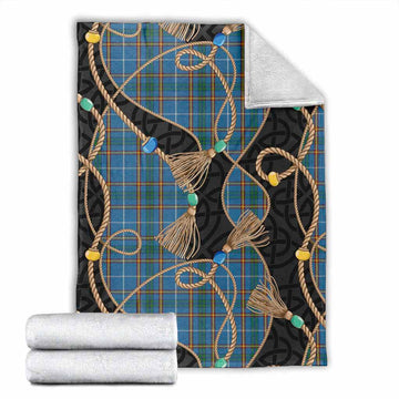 Bain Scottish Tartan Twisted Ropes Stylized Blanket X-Large 59 x 79 inches 150 x 200 cm - Tartan Vibes Clothing