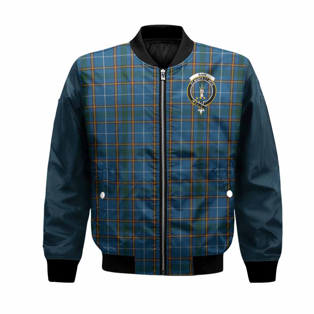 Bain Tartan Accent Bomber Jacket with Family Crest