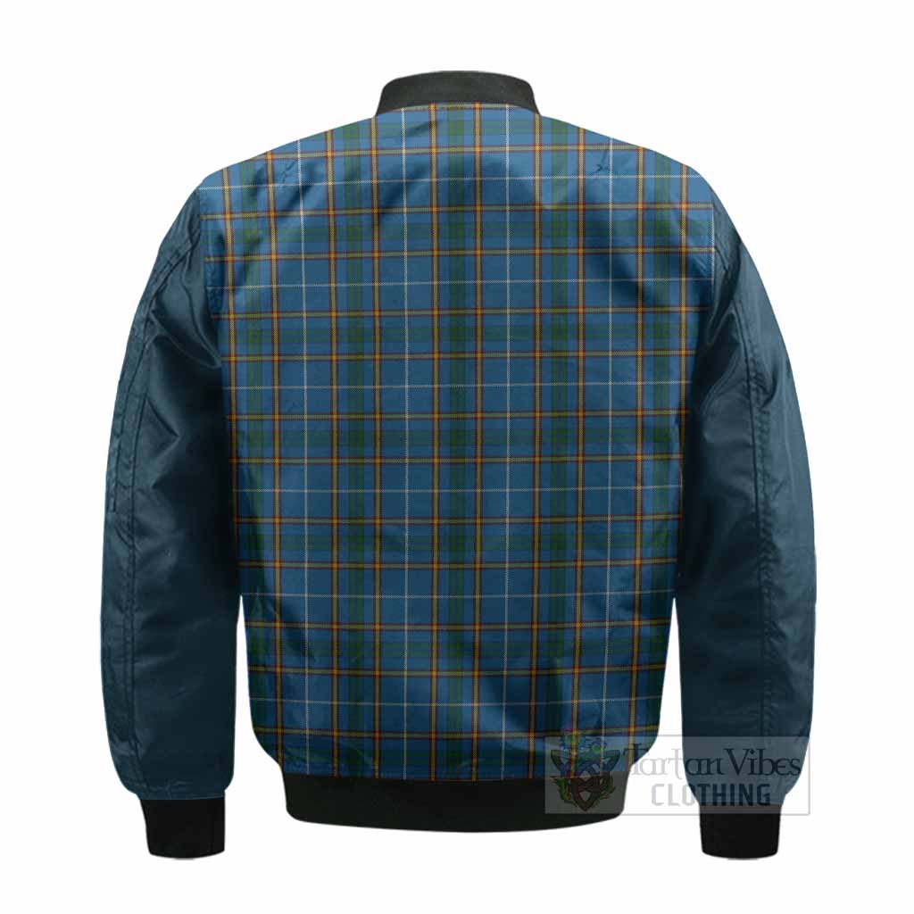 Bain Tartan Accent Bomber Jacket with Family Crest