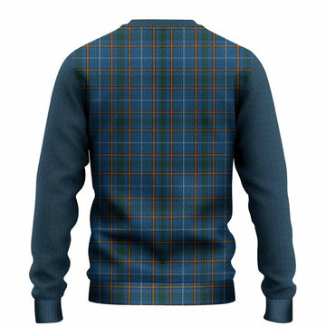 Bain Tartan Accent Knitted Sweater with Family Crest