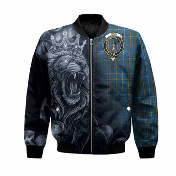 Bain Tartan Bomber Jacket Roaring Lion Heritage