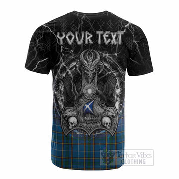 Bain Tartan Crest Cotton T-shirt Celtic Odin's Raven Legacy