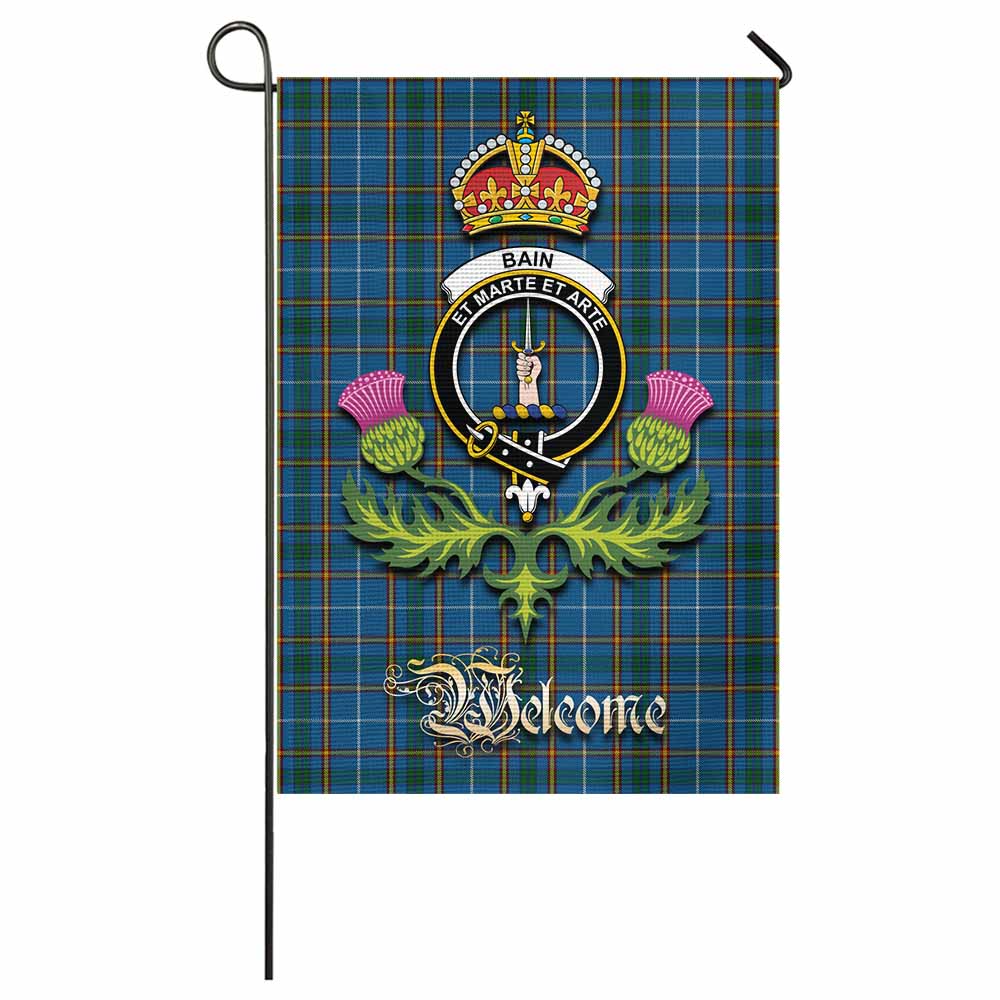 Bain Tartan Family Crest Garden Flag Royal Thistle Welcome Style - Tartan Vibes Clothing