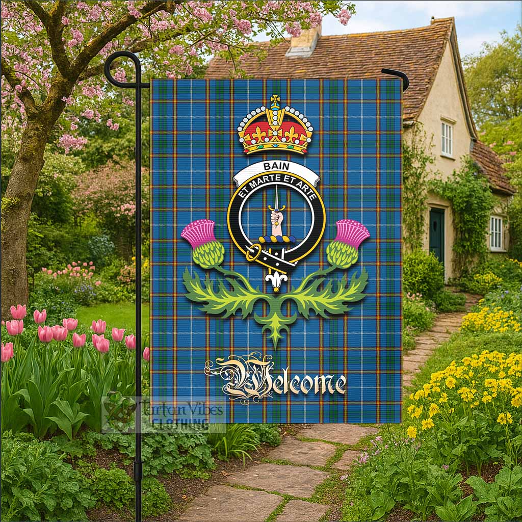 Bain Tartan Family Crest Garden Flag Royal Thistle Welcome Style - Tartan Vibes Clothing