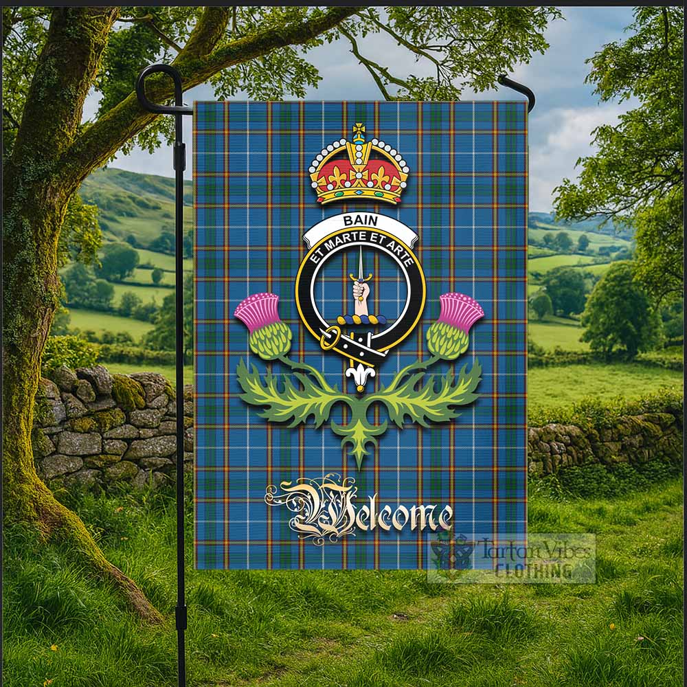 Bain Tartan Family Crest Garden Flag Royal Thistle Welcome Style - Tartan Vibes Clothing