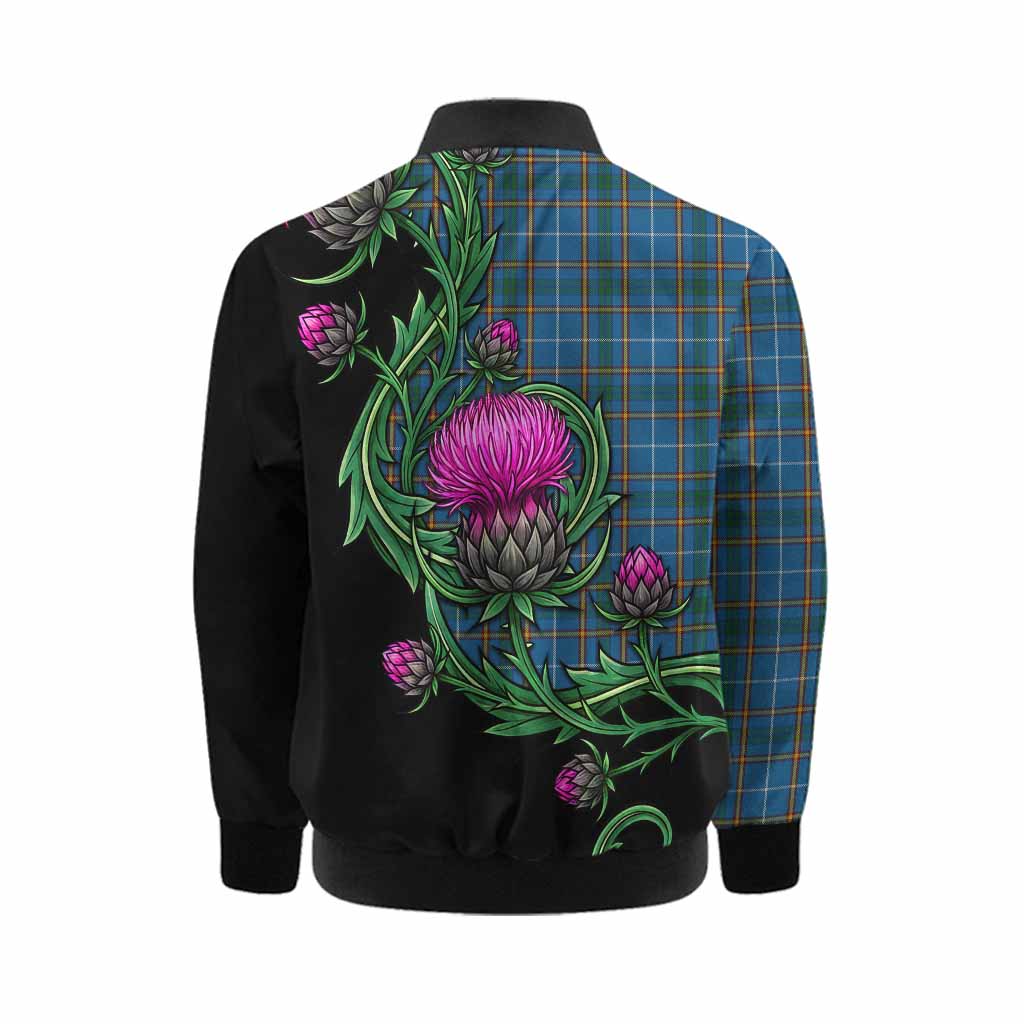 Bain Tartan Kid Bomber Jacket Resilient Scottish Thistle Kid - Tartan Vibes Clothing