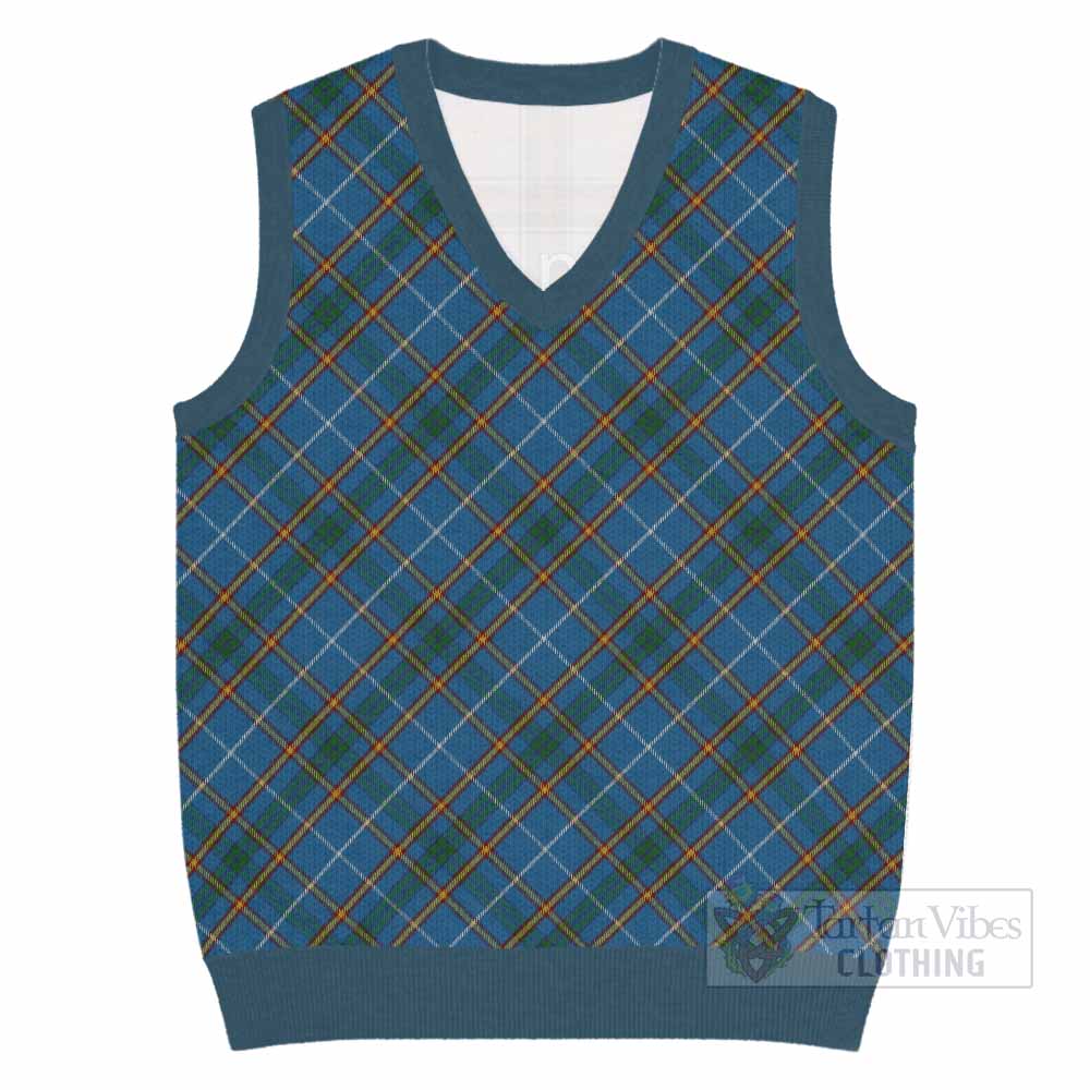 Bain Tartan  Knitted V-Neck Vest Cross Style