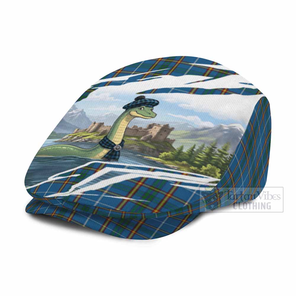 Bain Tartan Loch Ness Monster Scottish Heritage Art Flat Cap, Jeff Cap