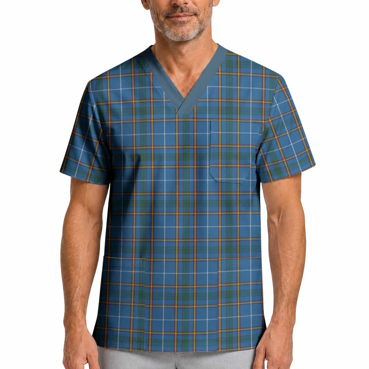Bain Tartan Scrub Top XL - Tartan Vibes Clothing