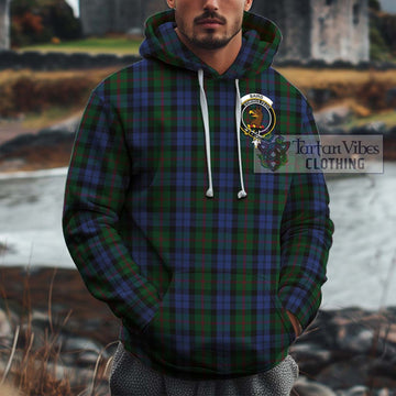 Baird Tartan Cotton Hoodie with Family Crest Pullover Hoodie XS - Tartan Vibes Clothing