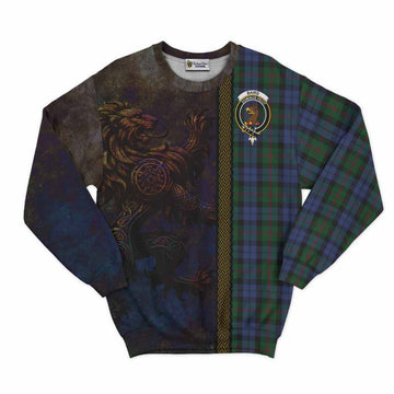 Baird Tartan Family Crest Sweatshirt Alba Gu Brath Be Brave Lion Ancient Style