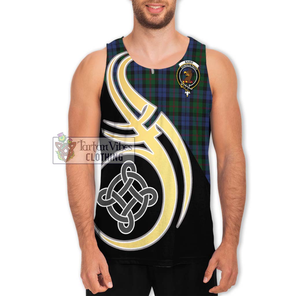 Baird Tartan Men's Tank Top with Family Crest and Celtic Symbol Style Men - Tartan Vibes Clothing