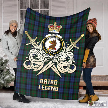 Baird Tartan Blanket with Clan Crest and the Golden Sword of Courageous Legacy