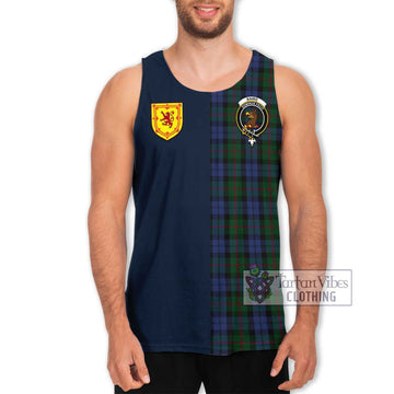 Tartan Vibes Clothing Baird Tartan Men's Tank Top with Scottish Lion Royal Arm Half Style