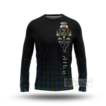 Tartan Vibes Clothing Baird Tartan Long Sleeve T-Shirt Featuring Alba Gu Brath Family Crest Celtic Inspired