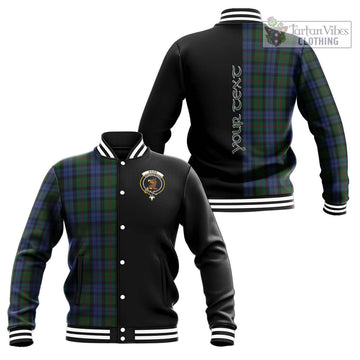 Baird Tartan Baseball Jacket with Family Crest and Half Of Me Style Unisex - Tartanvibesclothing Shop