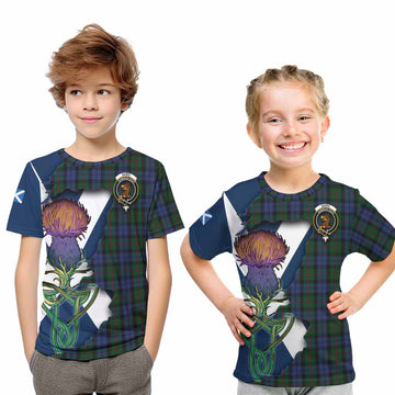 Baird Tartan Family Crest Kid T-Shirt Scottish Thistle Celtic Inspired
