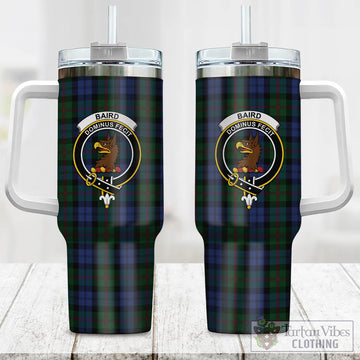 Baird Tartan and Family Crest Tumbler with Handle