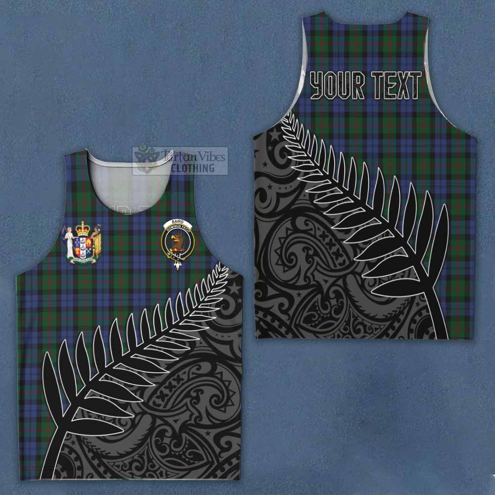 Tartan Vibes Clothing Baird Crest Tartan Men's Tank Top with New Zealand Silver Fern Half Style