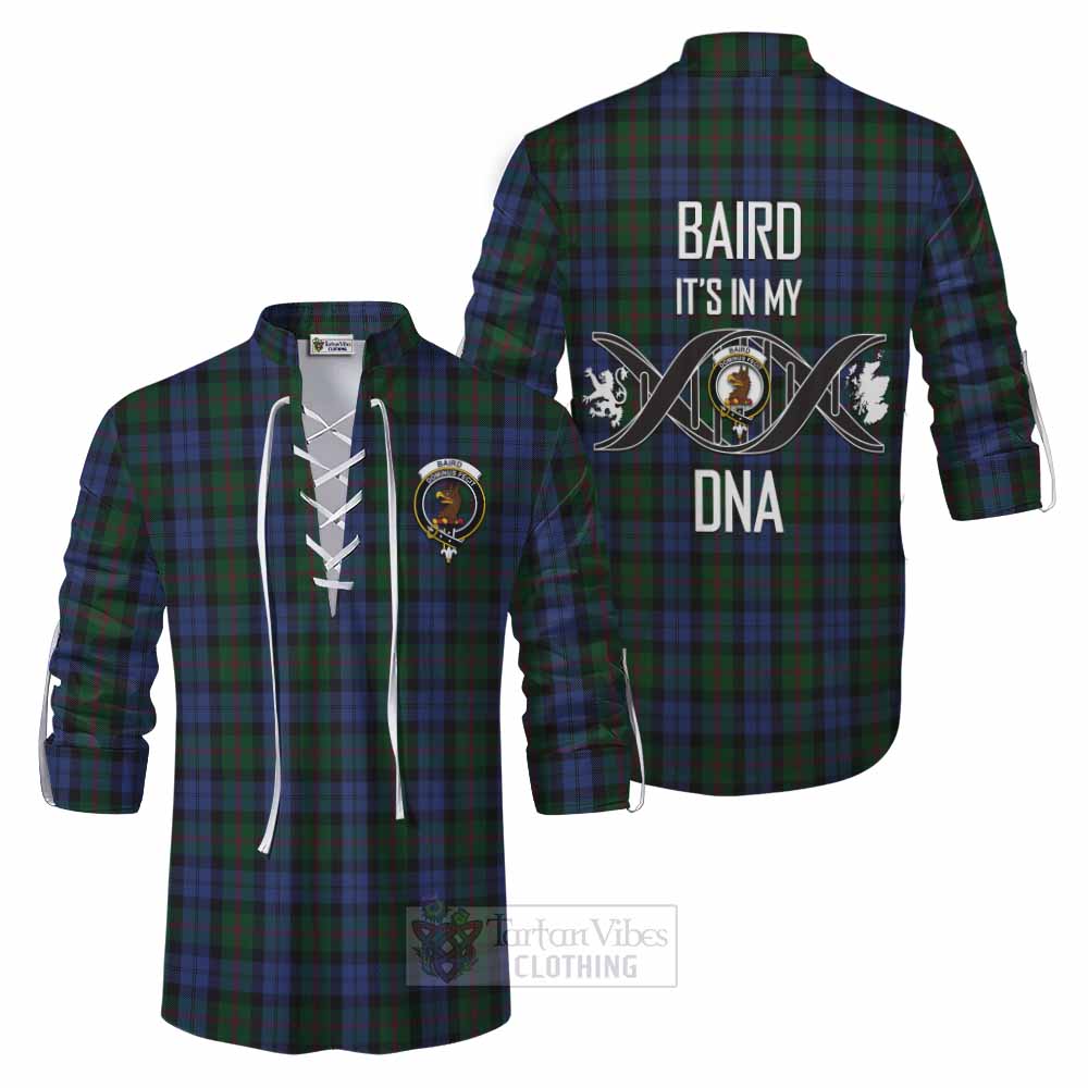 Tartan Vibes Clothing Baird Tartan Ghillie Kilt Shirt with Family Crest DNA In Me Style