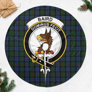Baird Tartan Christmas Tree Skirt with Family Crest