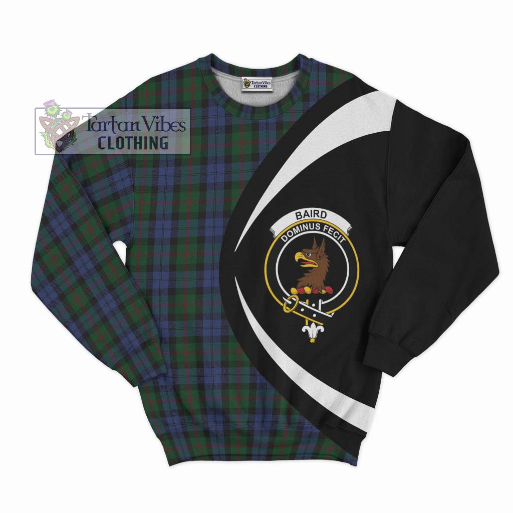 Baird Tartan Sweatshirt with Family Crest Circle Style Unisex - Tartan Vibes Clothing