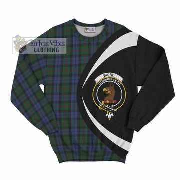Baird Tartan Sweatshirt with Family Crest Circle Style Unisex - Tartan Vibes Clothing