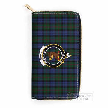 Baird Tartan Women's Leather Wallet with Family Crest