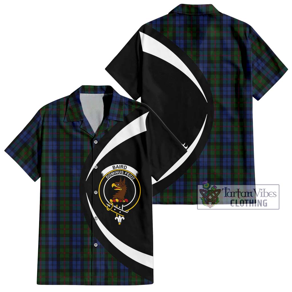 Baird Tartan Short Sleeve Button Up with Family Crest Circle Style Kid - Tartan Vibes Clothing