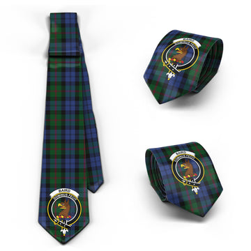 Baird Tartan Classic Necktie with Family Crest