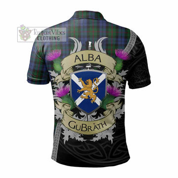 Baird Tartan Family Crest Polo Shirt Lion Rampant Royal Thistle Shield Celtic Inspired