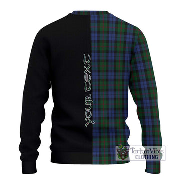 Baird Tartan Knitted Sweater with Family Crest and Half Of Me Style - Tartanvibesclothing Shop