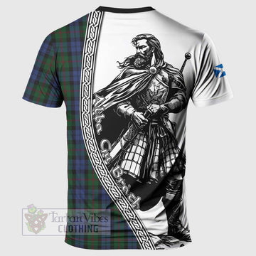 Tartan Vibes Clothing Baird Tartan Clan Crest T-Shirt with Highlander Warrior Celtic Style