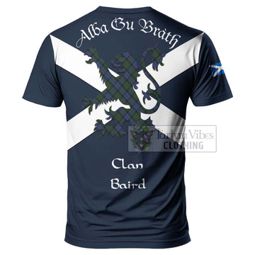 Tartan Vibes Clothing Baird Tartan Lion Rampant T-Shirt – Proudly Display Your Heritage with Alba Gu Brath and Clan Name