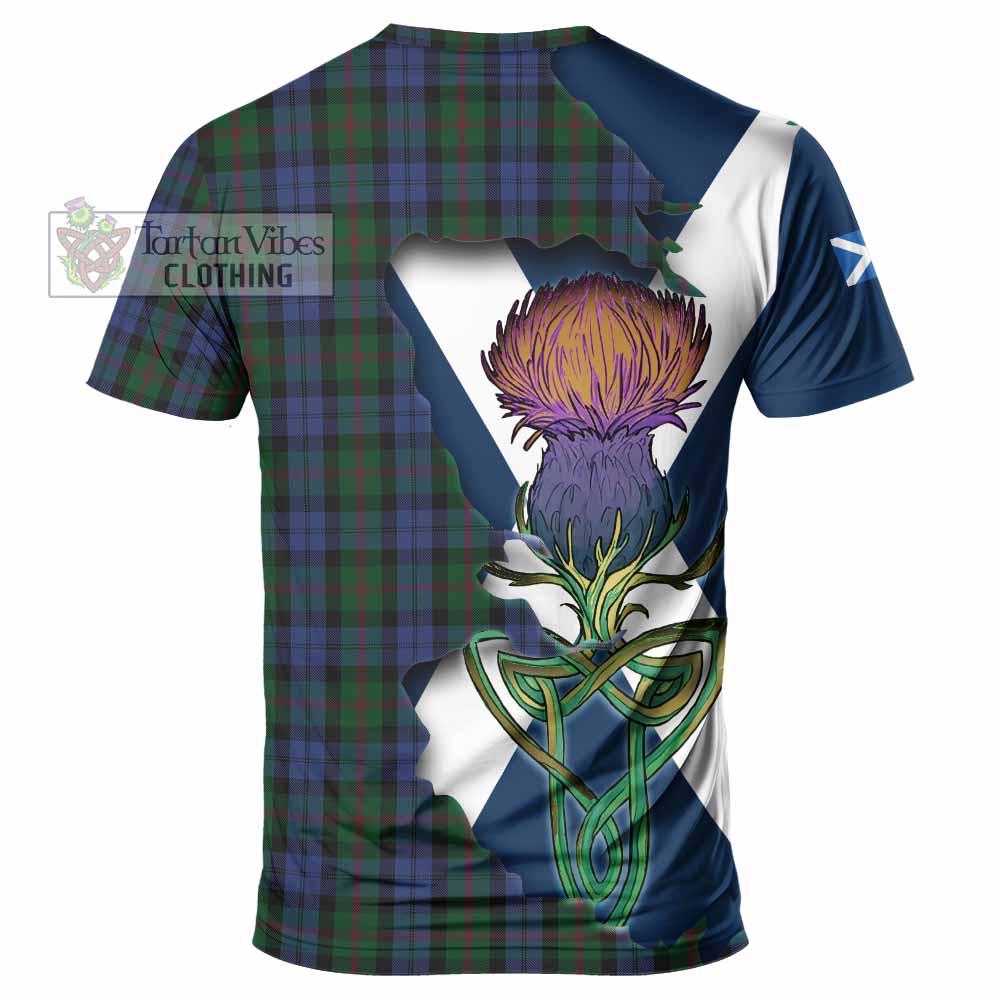 Tartan Vibes Clothing Baird Tartan Family Crest T-Shirt Scottish Thistle Celtic Inspired
