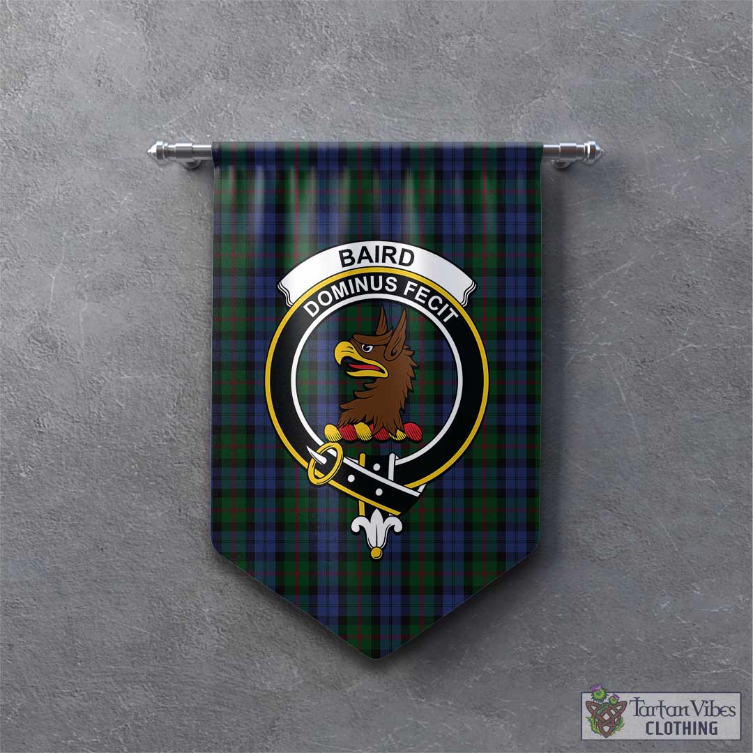 Tartan Vibes Clothing Baird Tartan Gonfalon, Tartan Banner with Family Crest
