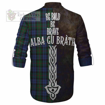 Baird Tartan Family Crest Ghillie Kilt Shirt Alba Gu Brath Be Brave Lion Ancient Style