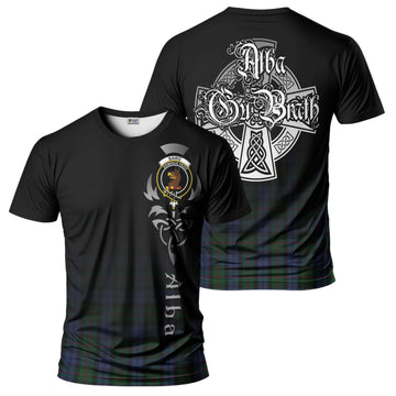 Tartan Vibes Clothing Baird Tartan T-Shirt Featuring Alba Gu Brath Family Crest Celtic Inspired