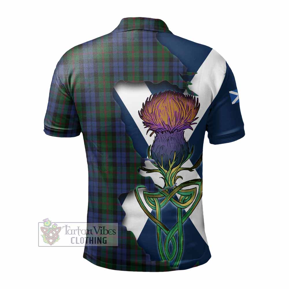 Tartan Vibes Clothing Baird Tartan Family Crest Polo Shirt Scottish Thistle Celtic Inspired