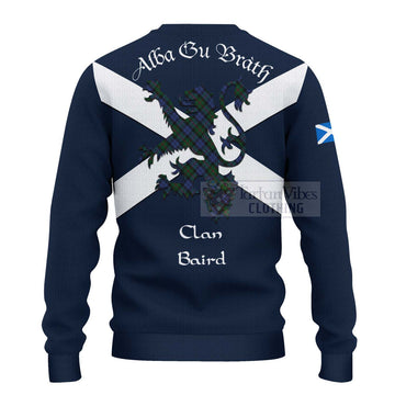 Tartan Vibes Clothing Baird Tartan Lion Rampant Knitted Sweater – Proudly Display Your Heritage with Alba Gu Brath and Clan Name