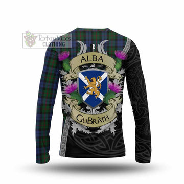 Tartan Vibes Clothing Baird Tartan Family Crest Long Sleeve T-Shirt Lion Rampant Royal Thistle Shield Celtic Inspired