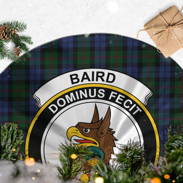 Baird Tartan Christmas Tree Skirt with Family Crest