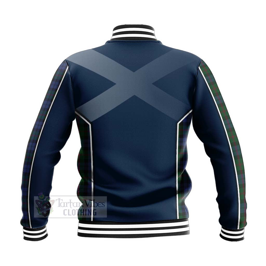 Tartan Vibes Clothing Baird Tartan Baseball Jacket with Family Crest and Scottish Thistle Vibes Sport Style