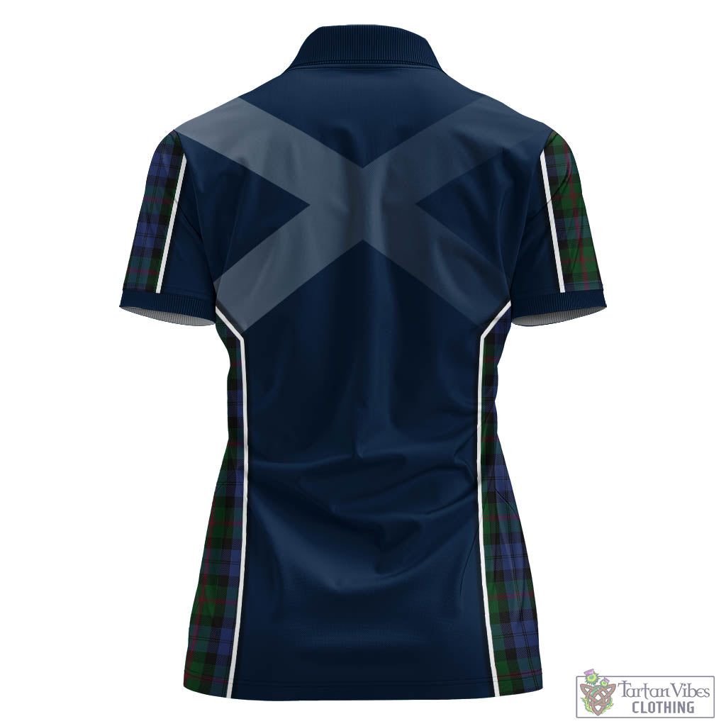 Tartan Vibes Clothing Baird Tartan Women's Polo Shirt with Family Crest and Lion Rampant Vibes Sport Style