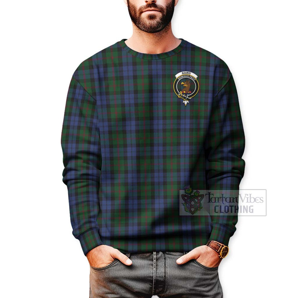 Tartan Vibes Clothing Baird Tartan Sweatshirt with Family Crest Celtic Skull Style