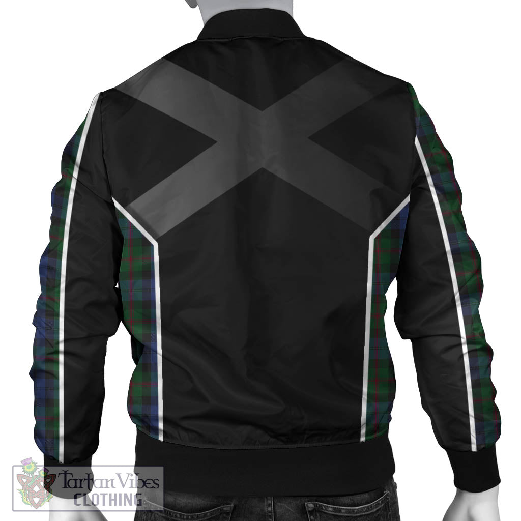 Baird Tartan Bomber Jacket with Family Crest and Scottish Thistle Vibes Sport Style - Tartan Vibes Clothing